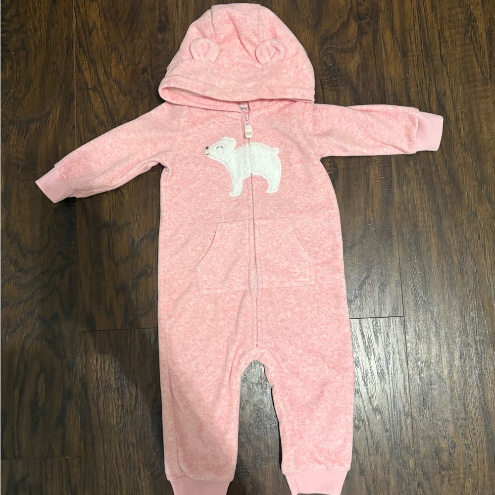 Carter's Pink Polar Bear Footie